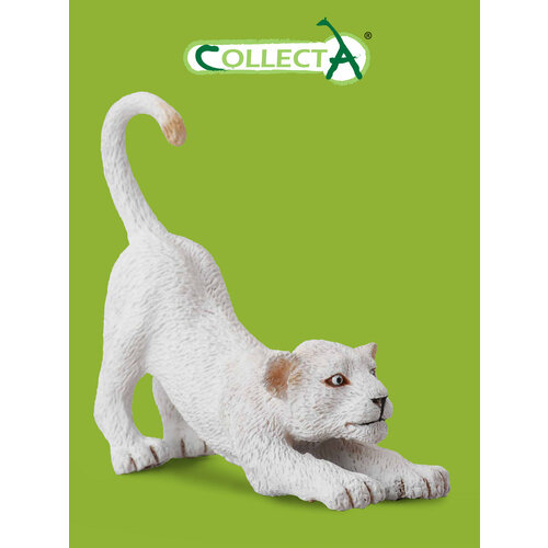 Фигурка животного Collecta, потягивающийся белый Тигрёнок фигурка collecta кот сиамский потягивающийся 88332 5 5 см