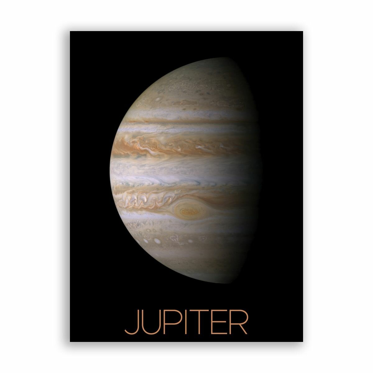 Постер плакат на бумаге / NASA (Коллекция Постеров) - Upiter / Юпитер / Размер 60 x 80 см