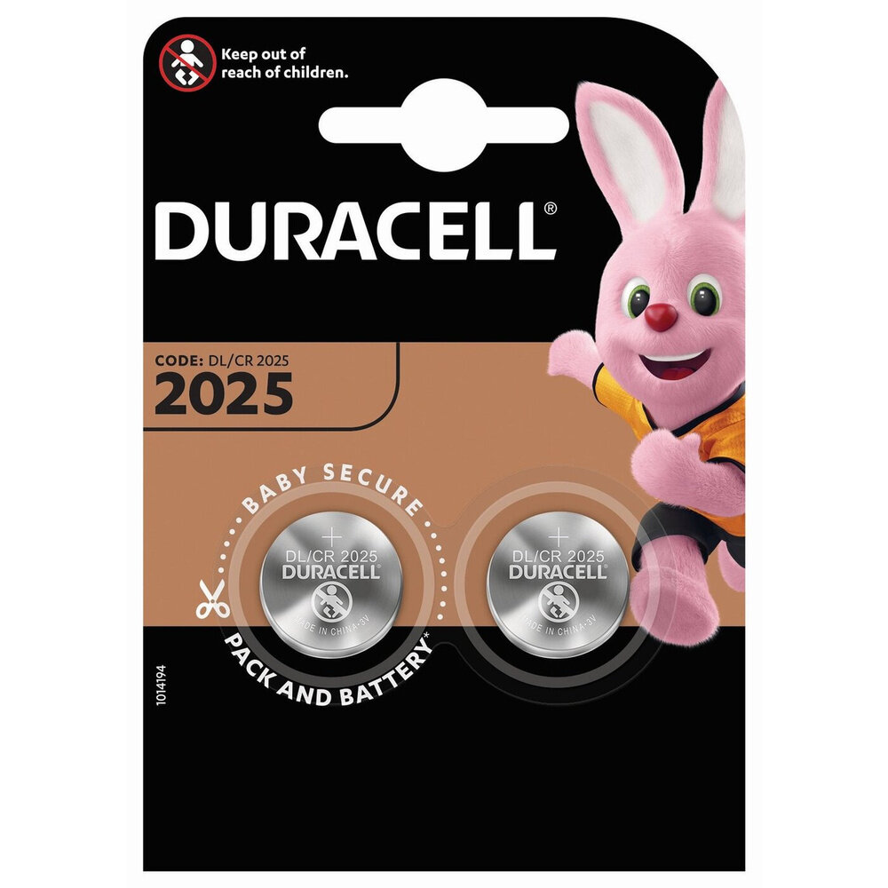 Батарейки DURACELL CR2025-2BL литий блистер/2шт