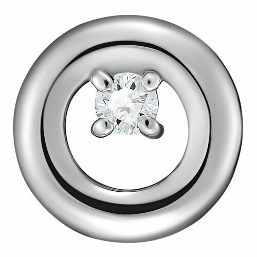 Подвеска UVI Ювелирочка, белое золото, 585 проба, родирование, бриллиант