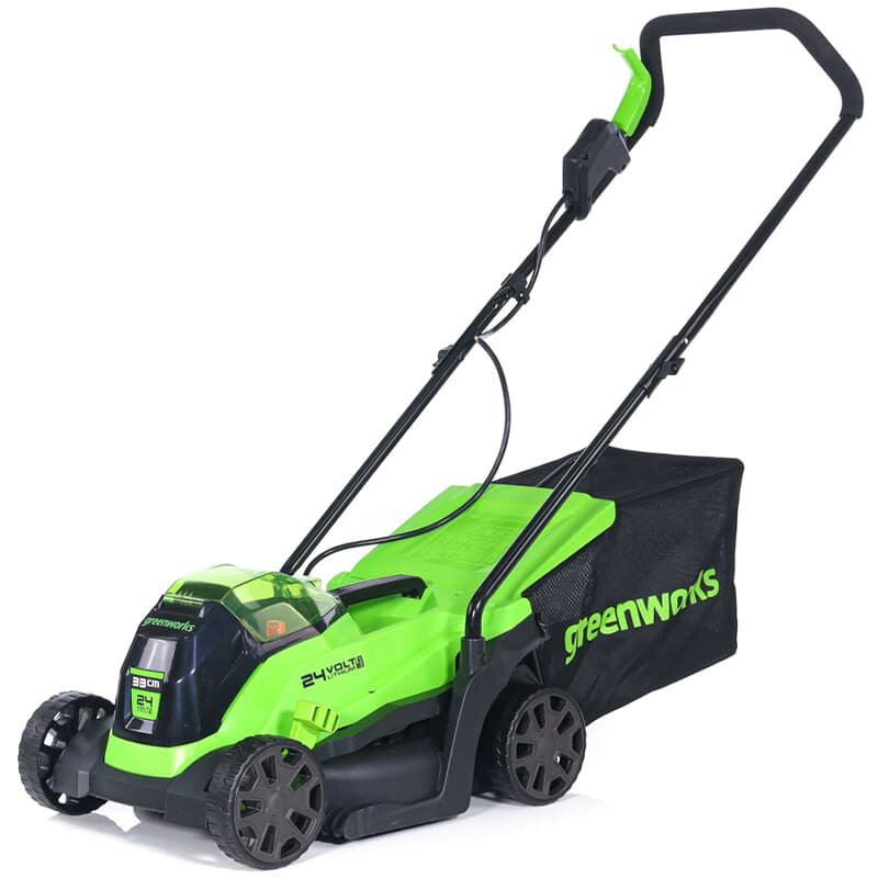 Газонокосилка Greenworks GD24LM33K4 24V 2516107UB (33 см) бесщеточная аккумуляторная с 4 Ач аккумулятором и зарядным устройством