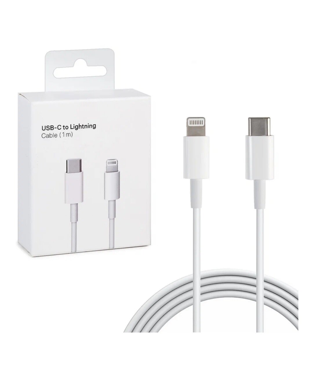 Дата кабель USB Type-C - Lightning, 1 м, 1 шт, белый