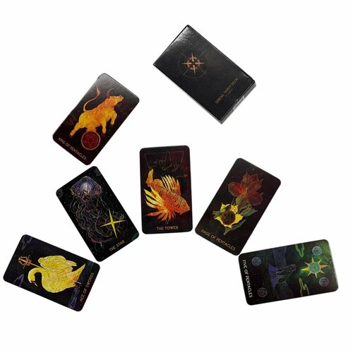 Карты таро Oriens tarot deck классическая колода 78шт, 100% пластик с высоким качеством печати 720dpi