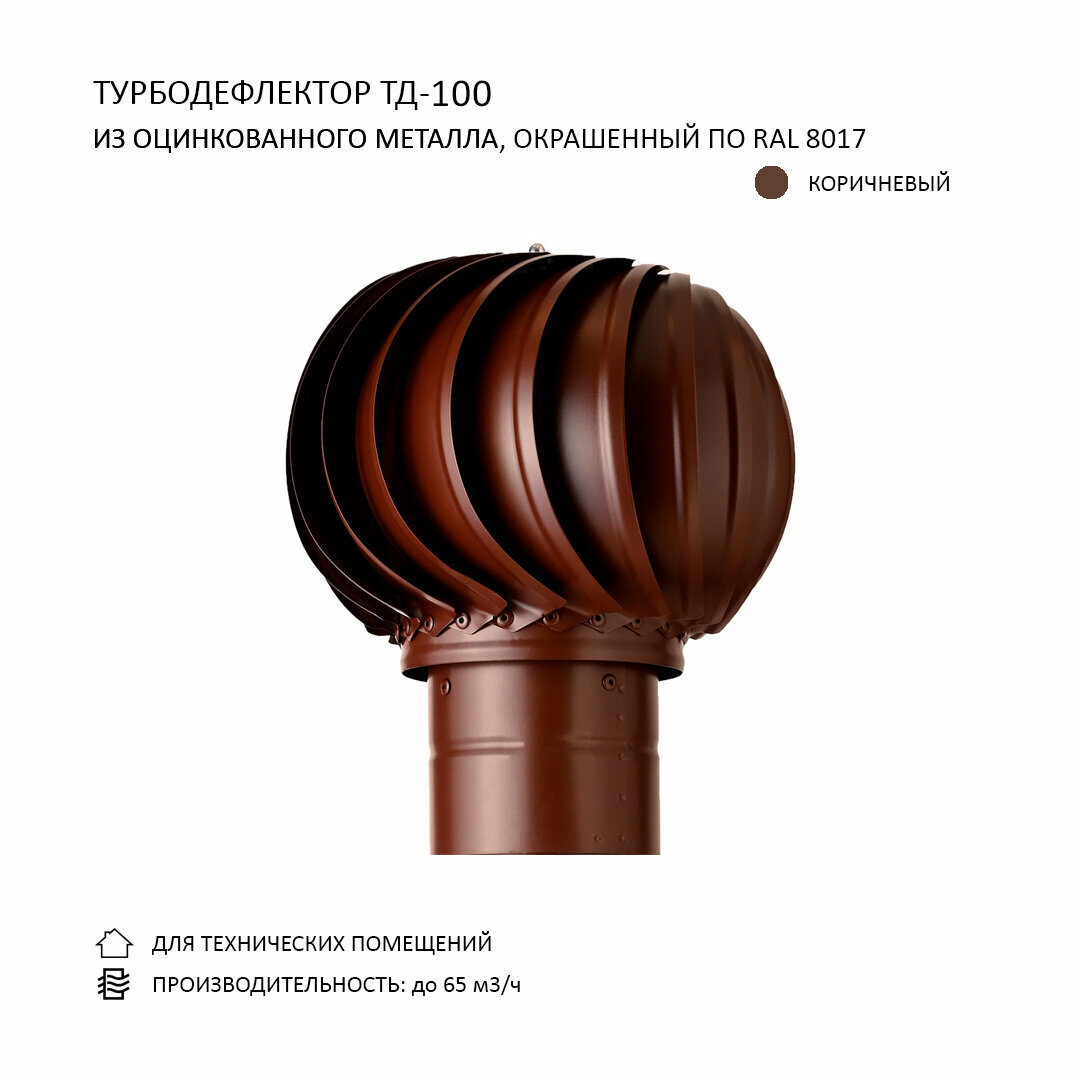Турбодефлектор TD100 коричневый