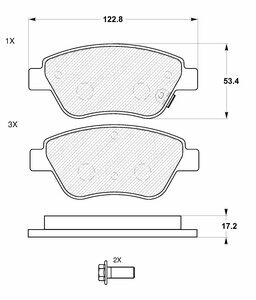 Колодки тормозные OPEL CORSA D 06> передние LowMetallic