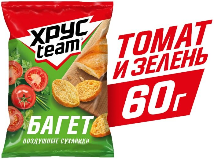 Сухарики Хрусteam Багет Томат и зелень 60г Фрито Лей Мануфактуринг - фото №13