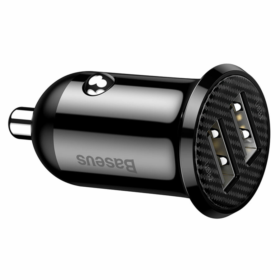 Автомобильное зарядное устройство BASEUS Grain Pro, 2xUSB, 4.8A, черный