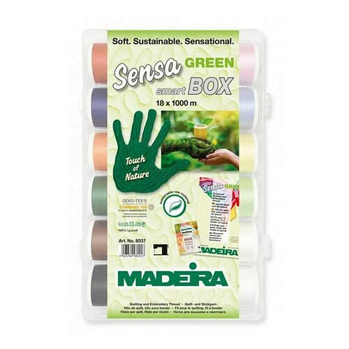 Наборы ниток Madeira SensaGREEN №40 smart Box 18*1000м набор ниток sensagreen 40 smart box 18 1000м madeira арт 8037