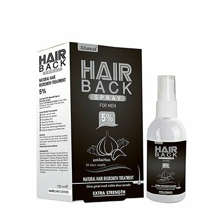 HAIR BACK лосьон для мужчин от выпадения волос 100мл. Хаир Бэк