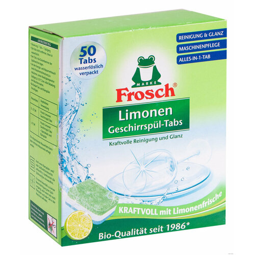 Таблетки для посудомойки Frosch Lemon 50шт 1750₽