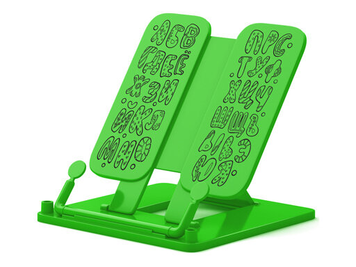 Подставка для книг пластиковая ErichKrause Neon Solid, русский алфавит, зеленый