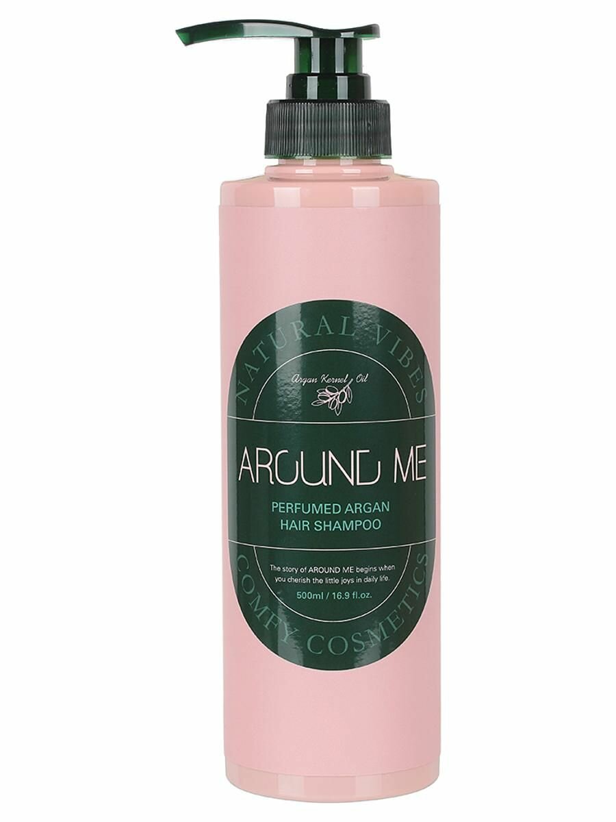 Шампунь для волос парфюмированный с экстрактом арганы Around Me Perfumed Argan Hair Shampoo 500 мл, Welcos