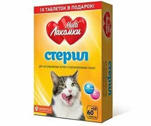 Лакомство для стерилизованных кошек мультилакомки стерил MultiЛакомки 70таб
