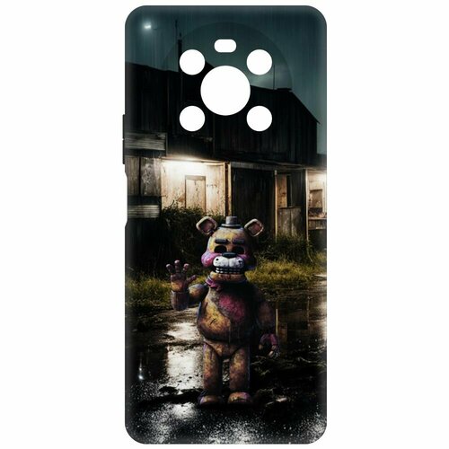 Чехол-накладка Krutoff Soft Case фнаф (FNAF) - Фредди под дождем для Honor X9 черный чехол накладка krutoff soft case фнаф fnaf фокси для honor 8s черный