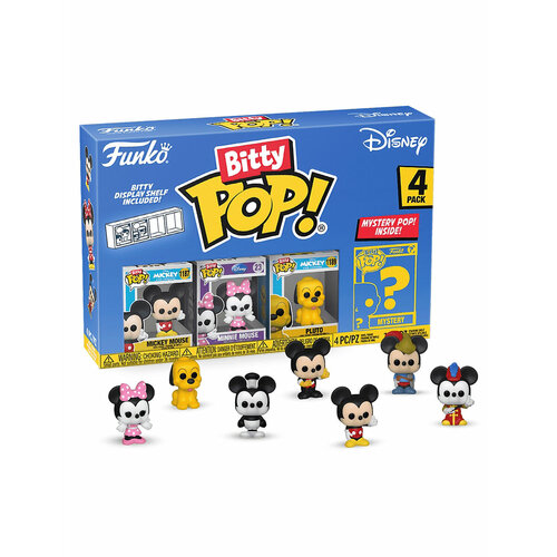 Фигурка Funko Bitty POP! Disney S1 Mickey Mouse+Minnie Mouse+Pluto+Mystery (1 of 4) 4PK 71319 фигурка funko pop disney mickey and friends dale 1194 59620