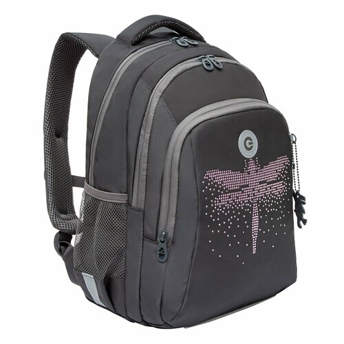 Рюкзак школьный GRIZZLY с карманом для ноутбука 13, анатомической спинкой, тремя отделениями, для девочки RG-461-1/3