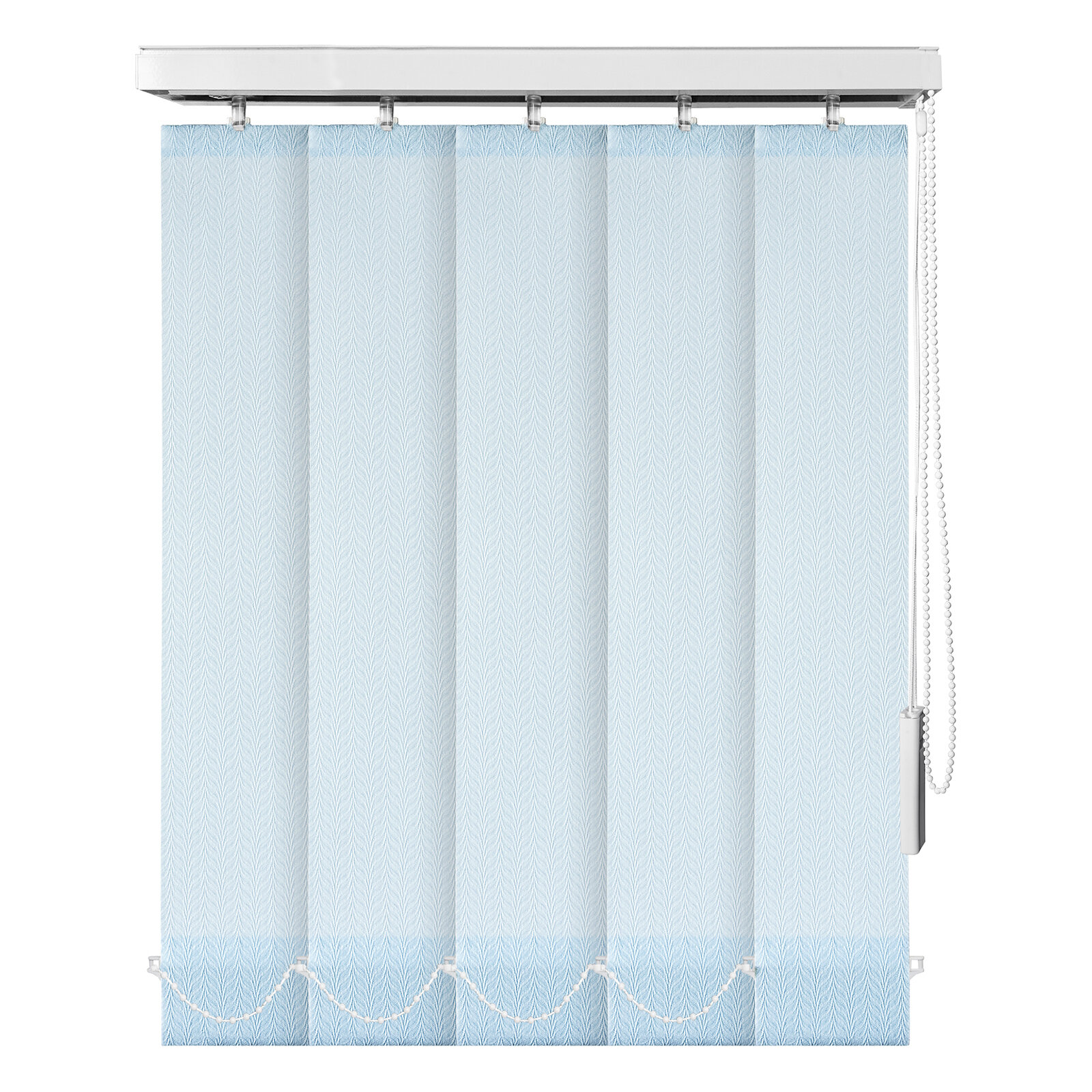 Ламели для вертикальных жалюзи 5шт Магнолия голубая Длина 280 см