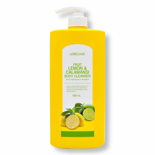 Гель для душа с экстрактами лимона и каламанси FRUIT LEMON & CALAMANSI BODY CLEANSER 1 л, Lebelage, 8809679092031