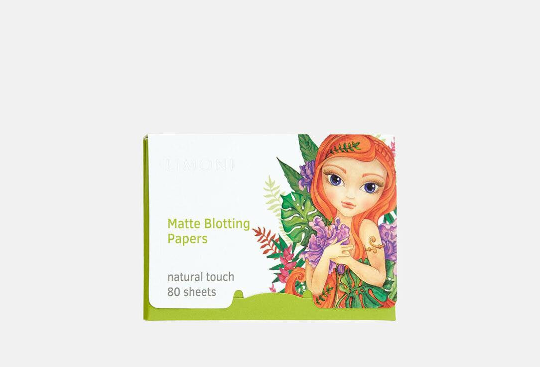 Матирующие салфетки для лица LIMONI Matte Blotting Papers green / количество 80 шт