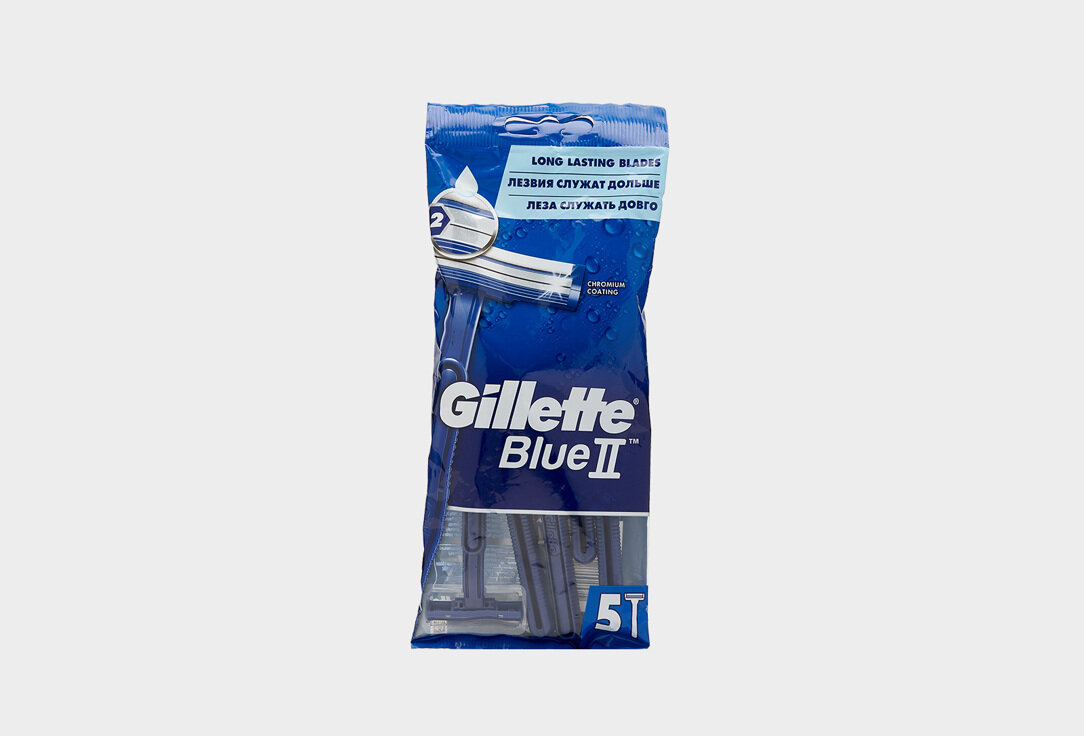 Станок для бритья, одноразовый 5 шт Gillette Blue 2 / количество 5 шт