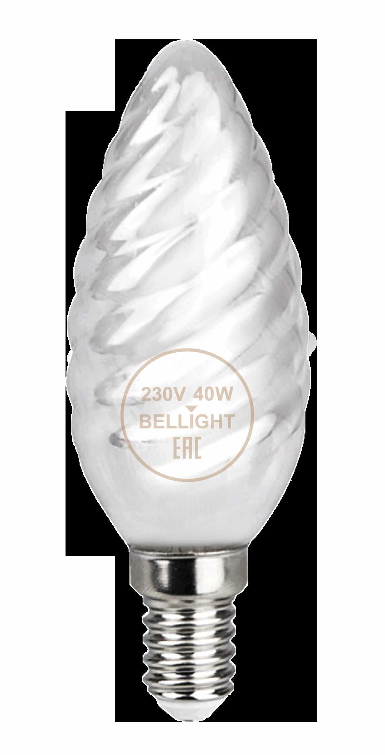 Лампа накаливания Belsvet свеча витая E14 40 Вт свет тёплый белый Bellight - фото №1