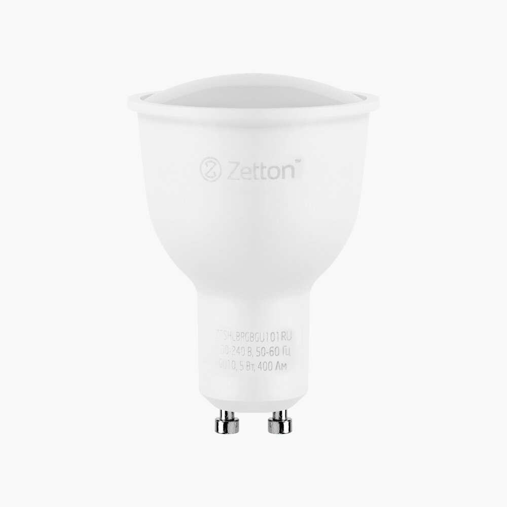 Умная лампа Zetton LED RGBW Smart Wi-Fi Bulb GU10 5Вт ZTSHLBRGBGU101RU (коробка)