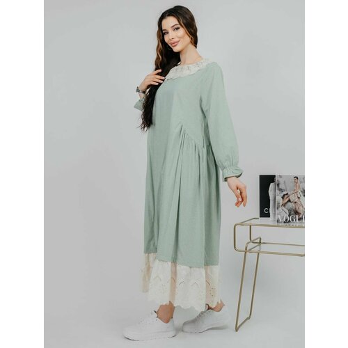 Платье размер 48/54, зеленый