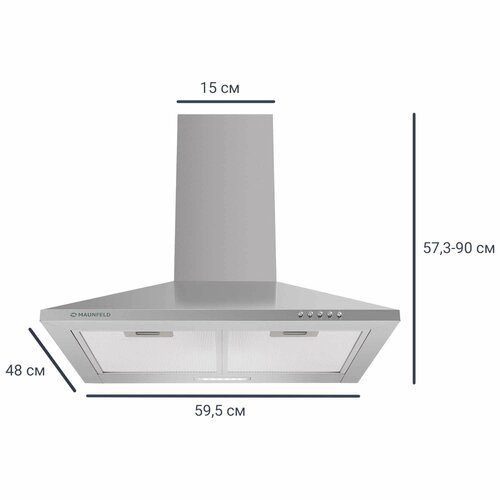 Вытяжка настенная Maunfeld Cork 60 см нержавеющая сталь 1594100₽