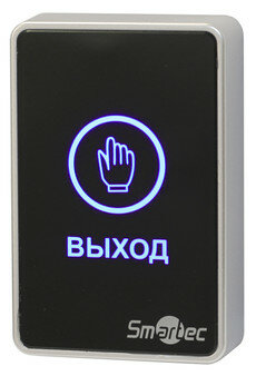 Кнопка выхода сенсорная, черная, накладная, пластик, НЗ/НР контакты, 12-24 В(DC) 86х50х20 мм ST-EX020LSM-BK Smartec
