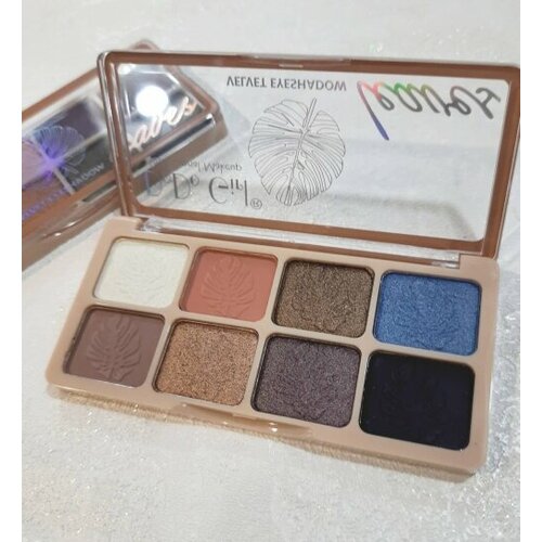 Тени для век Velvet Eyeshadow Leaves Dodo Girl 04, 8 оттенков палетка теней для век dodo girl 10 шиммерных цветов 01