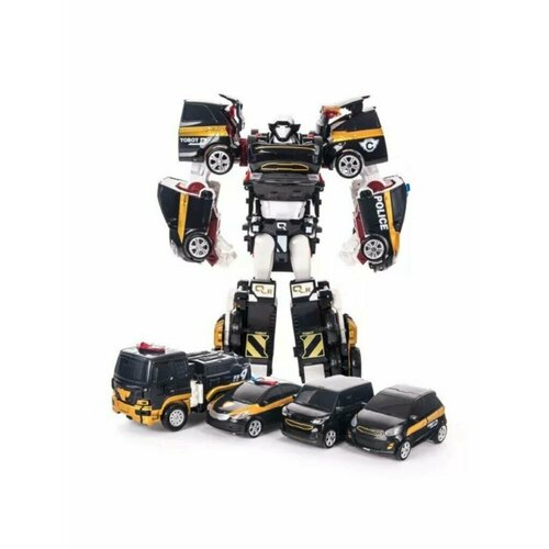 Трансформер Кватран (Черный) Робот 4 в 1/ Трансформер Quatran из фильмов и мультфильмов робот трансформер тритан дельтатрон
