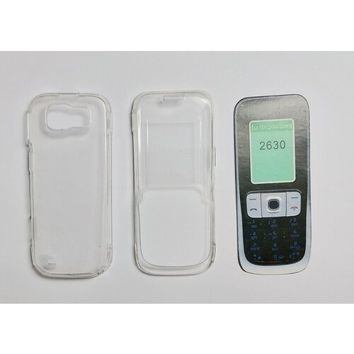 Пластиковый чехол для Nokia 2630(кристалл кейс)+задняя крышка пластиковый чехол для nokia 7500 кристалл кейс клавиатура