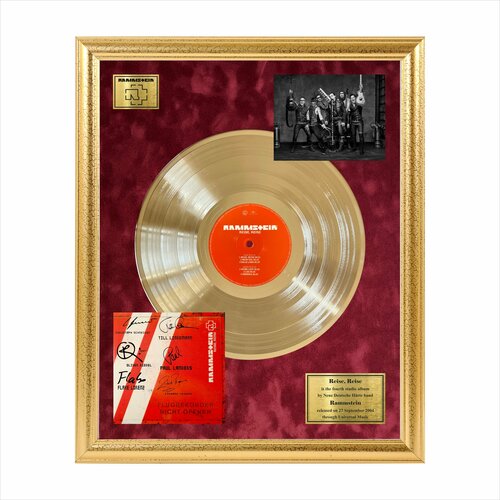 rammstein rammstein reise reise 2 lp 180 gr Rammstein Reise reise золотая виниловая пластинка в рамке