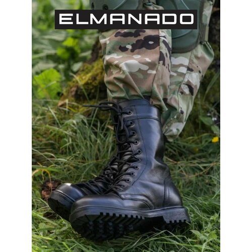 Ботинки берцы Elmanado, размер 43, черный мужские походные ботинки cungel армейские ботинки для пустыни тактические армейские ботинки