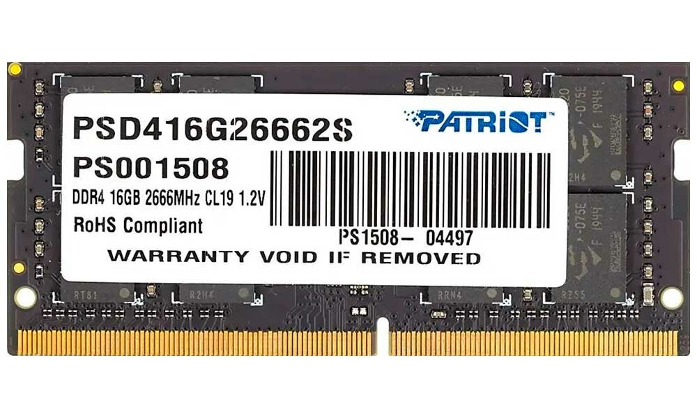 Оперативная память Patriot Memory DDR4 16GB 2666MHz Signature Line (PSD416G26662S)