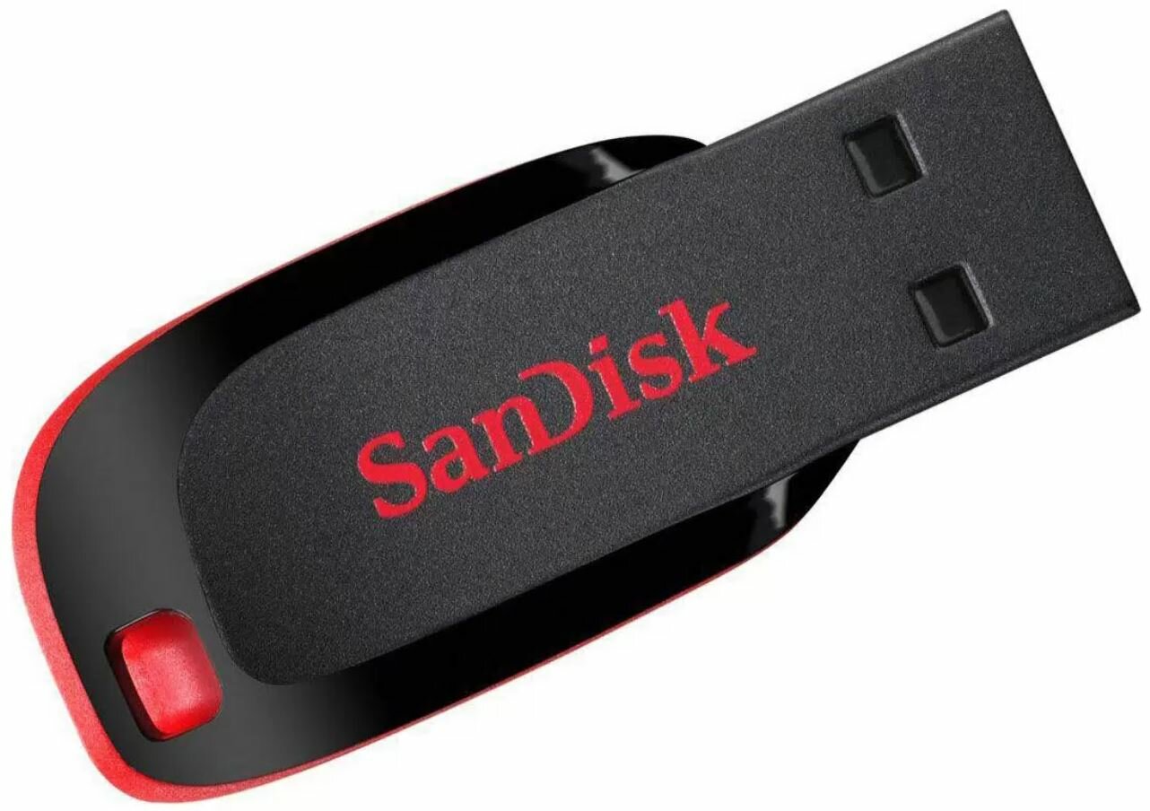 Флешка SanDisk Cruzer Blade 8 ГБ, 1 шт, черно-красный