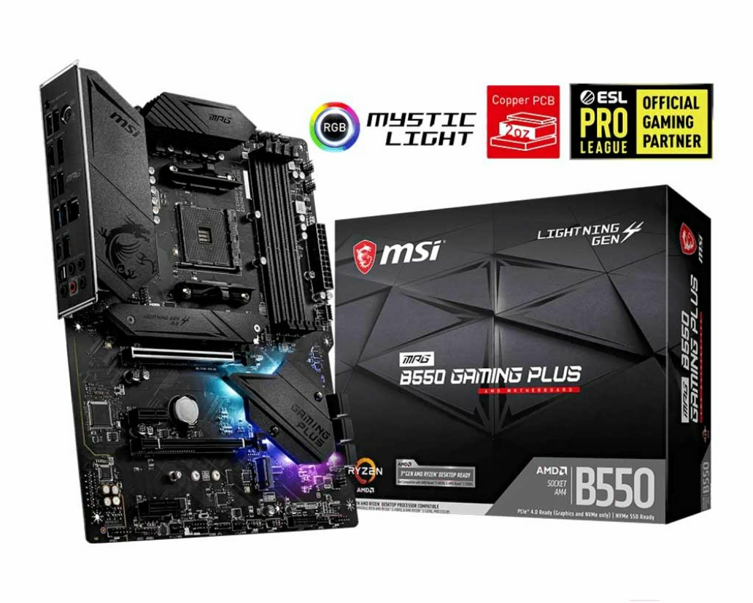 Материнская плата MSI MPG B550 GAMING PLUS (AM4, ATX)