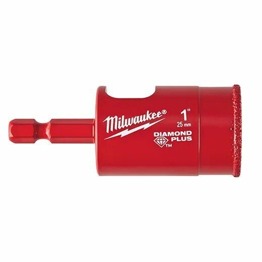 Коронка алмазная Milwaukee Diamond Plus 25мм по кафелю, керам-ту, стеклу 49560517 - фото №4
