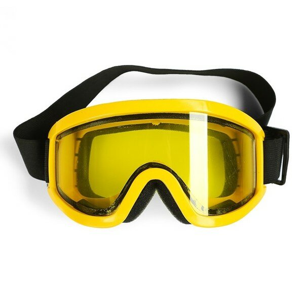Очки-маска для езды на мототехнике, стекло двухслойное желтое, желтый 3734833 .