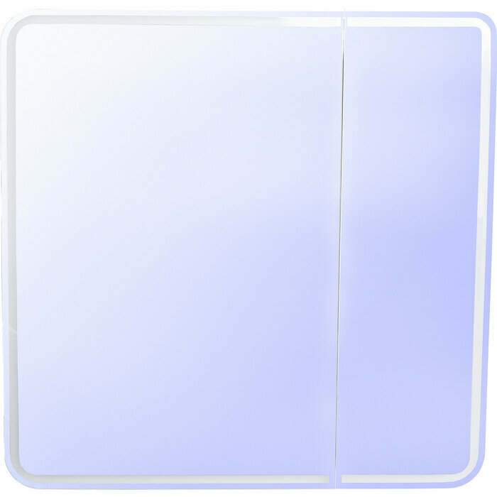 Зеркальный шкаф Style line Каре 80x80 с подсветкой, сенсорный выключатель (СС-00002276)