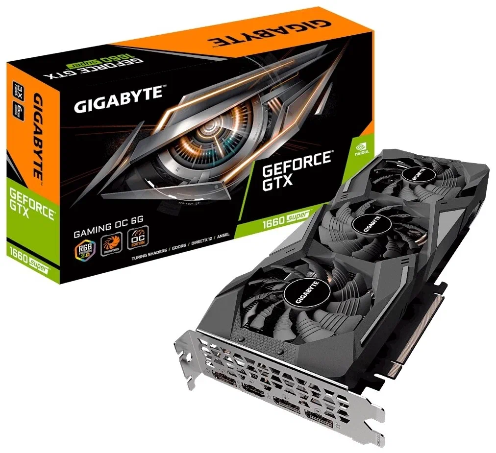 Видеокарта GIGABYTE GeForce GTX 1660 SUPER GAMING OC 6G (GV-N166SGAMING OC-6GD), Retail