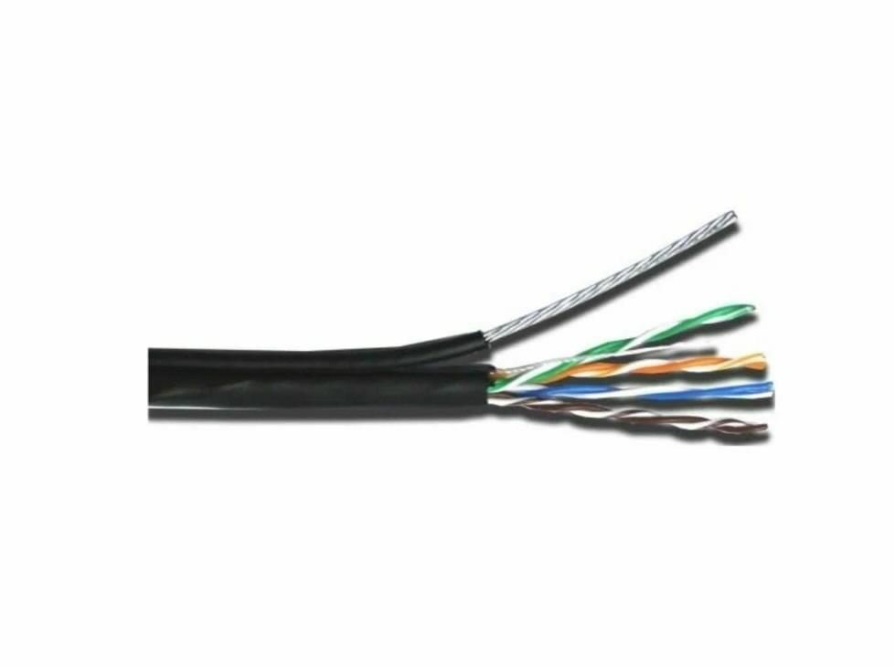 Кабель информационный Lanmaster TWT-5EUTP-OUT-TR категория 5е, U/UTP, 4X2X24AWG PE внешний 305 м, черный (908688)