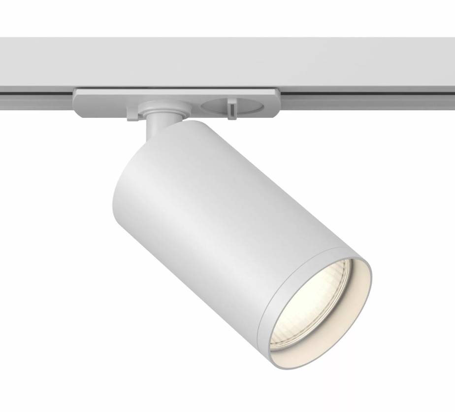 Трековый светильник-спот MEGALIGHT-RUS COLT под лампу MR16-GU10-2TRA, цвет арматуры: белый, цвет плафона: белый