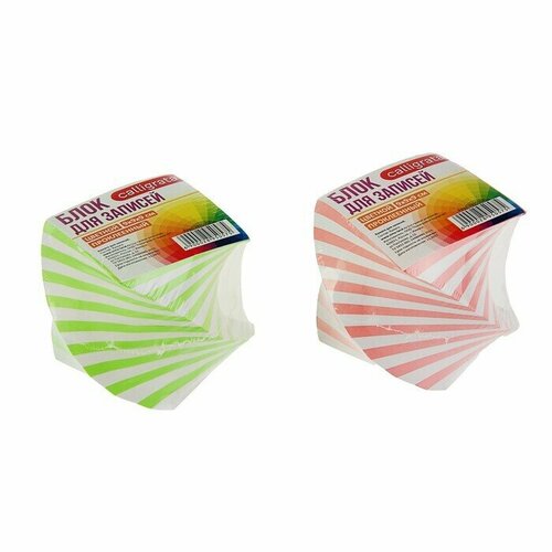 Блок бумаги для записей на склейке 9х9х9 см спираль пастель белый 690₽