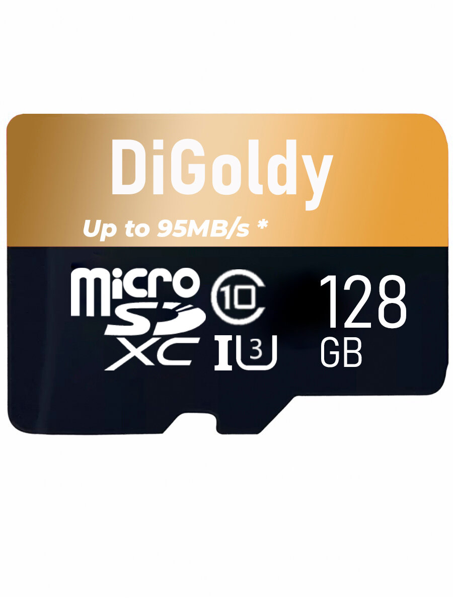 Карта памяти microSD 128 ГБ DiGoldy Class 10 Extreme Pro ( DG128GCSDXC10UHS-1-ElU3 w )