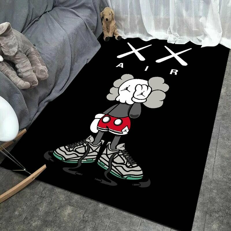 фото Ковер безворсовый KAWS/кавс 80x120см. Коврик универсальный противоскользящий