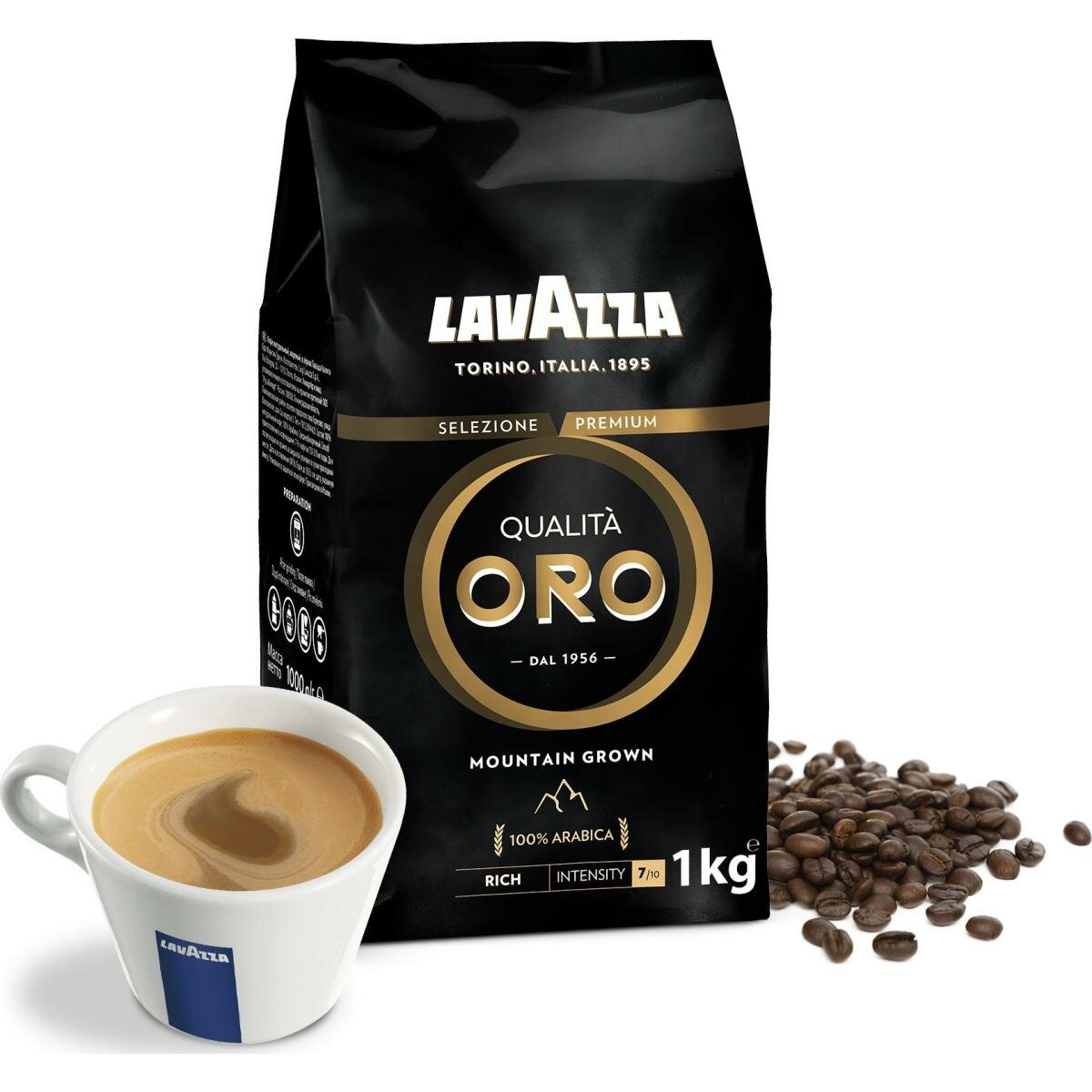 Кофе зерно Lavazza Oro Mountain Grown Лавацца Оро черный 1 кг