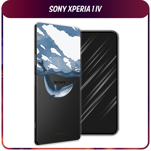 Силиконовый чехол на Sony Xperia 1 IV / Сони Иксперия IV Большой кит, прозрачный силиконовый чехол на sony xperia 1 iv сони иксперия 1 iv бутерброд из котиков