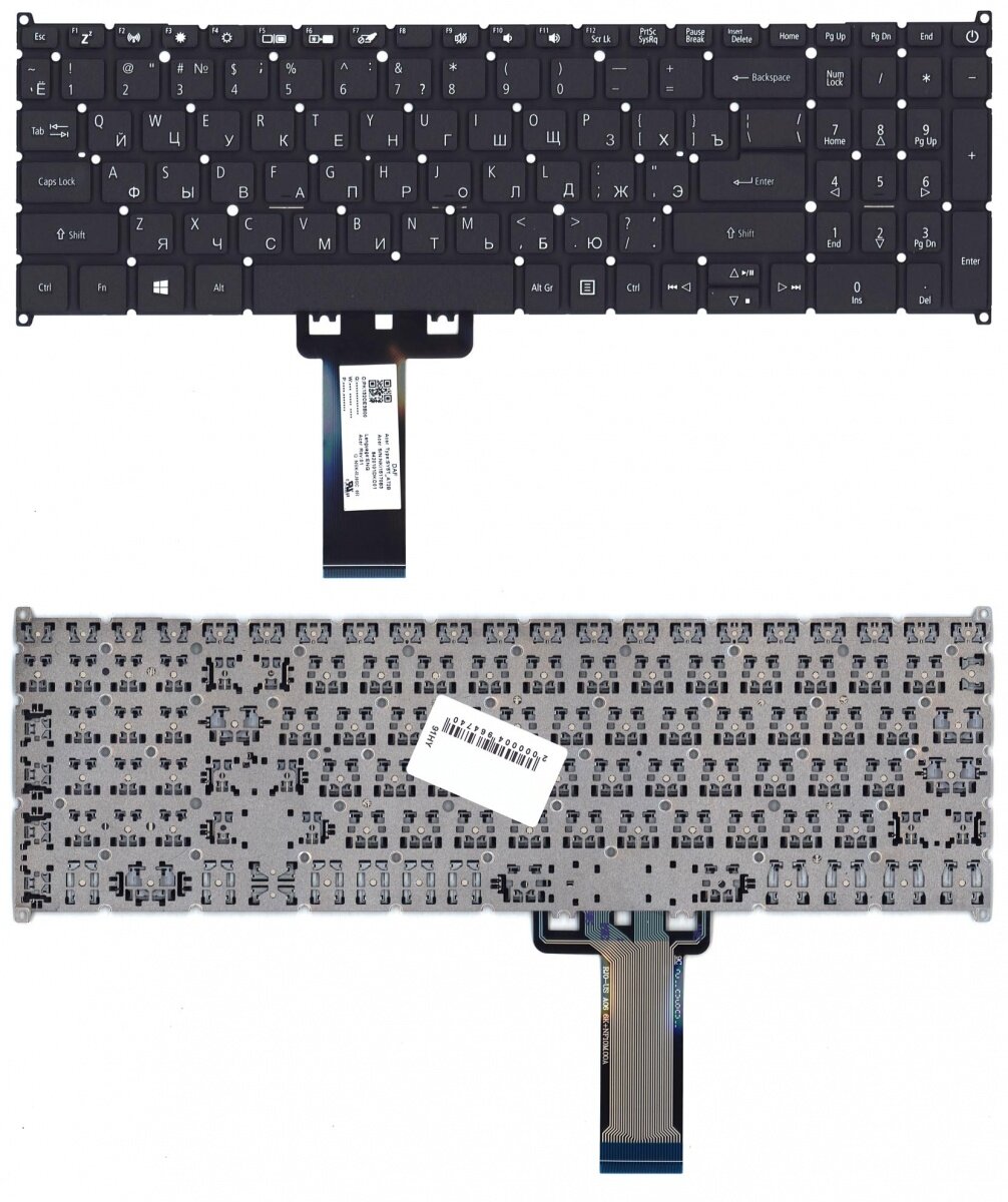 Клавиатура для ноутбука Acer Aspire 3 A317-32 черная