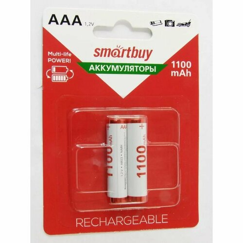 Smart buy Аккумулятор Smartbuy AAA 2BL 1100 mAh 24 240 SBBR-3A02BL1100 2шт в уп-ке 1109₽
